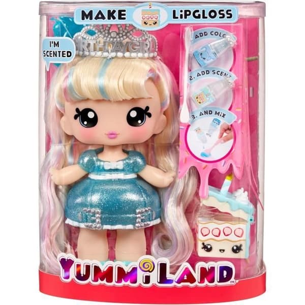 Yummiland - Stor docka på 25 cm att styla och gosa med - Husdjur + doftande läppbalsam - Callie - Från 4 år