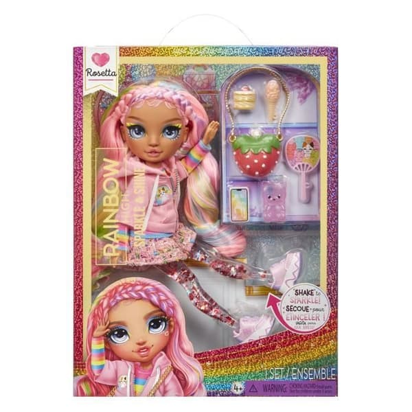 Rainbow High - Sparkle & Shine - 27 cm Modedocka - Rosa - Ben med Flytande Glitter - Från 4 år
