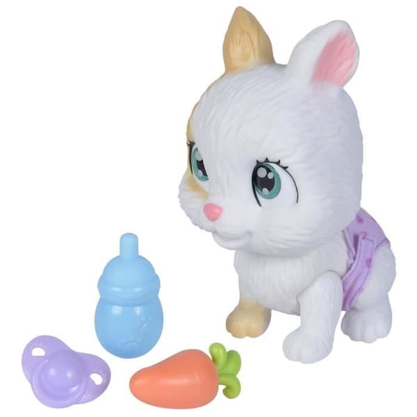Smoby - Pamper Petz - Kanin att adoptera - 4 tillbehör - Ledad - Trä och kiss - Adoptionsintyg - Från 3 år