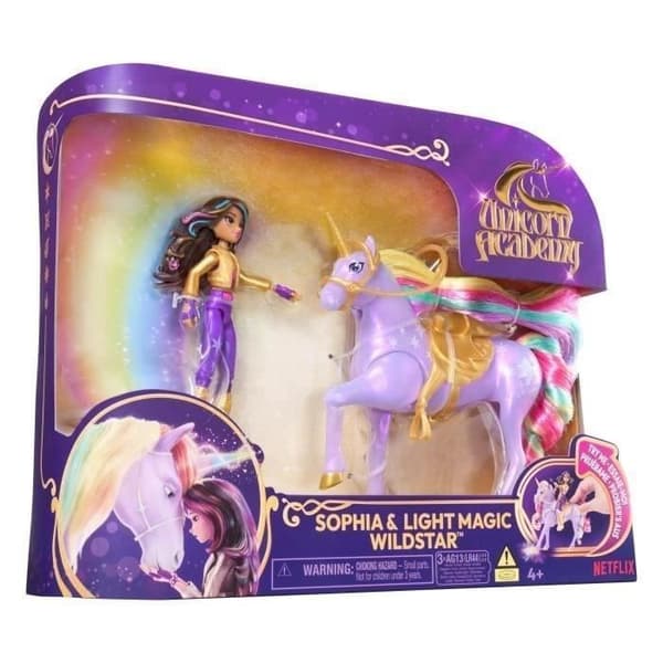 SNURRMÄSTAREN SOPHIA OCH WILDSTAR MAGIC LIGHT Unicorn Academy