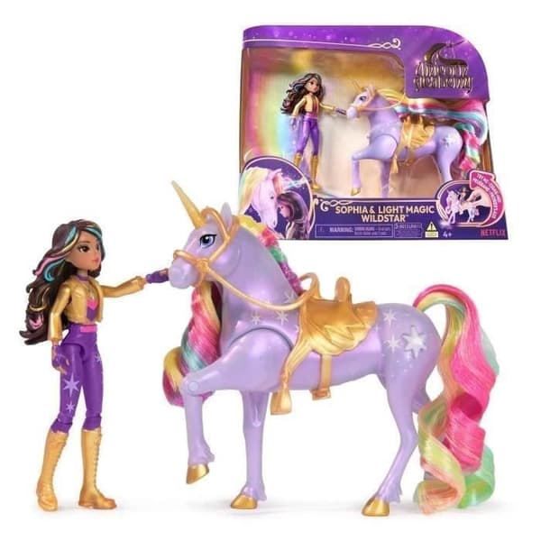 SNURRMÄSTAREN SOPHIA OCH WILDSTAR MAGIC LIGHT Unicorn Academy
