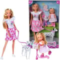 Miniatyrbild 1 av 4: Steffi Love Dalmatinerdocka + Evi Love - 2 dockor 29 och 12 cm - 2 dalmatinerfigurer - Evi scooter - Från 3 år