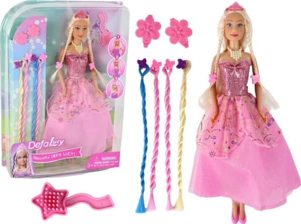 LeanToys Pink Lucy Princess hårtillbehör för dockor