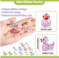 Miniatyrbilde 7 av 9: Nytt 100 stk. små ender med glitter, dekorasjonssett, realistisk form, slitesterk harpiks, søte ender til jul, bursdagsfest, barnedag
