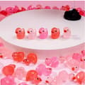 Miniatyrbillede 2 af 7: Nye 100 stk. små ænder pink style, dekorationssæt, realistisk form, holdbar harpiks, yndige ænder til jul, fødselsdagsfest, børnedag