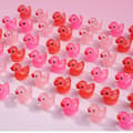 Miniatyrbillede 1 af 7: Nye 100 stk. små ænder pink style, dekorationssæt, realistisk form, holdbar harpiks, yndige ænder til jul, fødselsdagsfest, børnedag