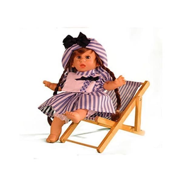 Retro Sailor Doll - Gestito - 30cm - Hår och ögonfransar - Retro klänningar