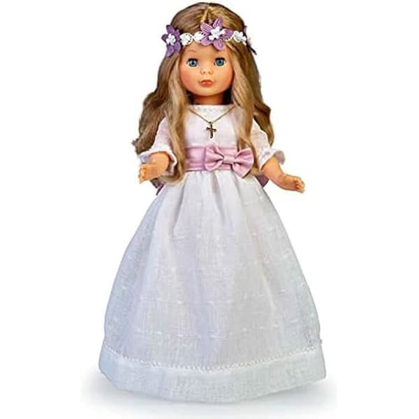 Samlardocka - FAMOSA - Nancy Collection Communion - 42 cm - Vit klänning - Korshänge