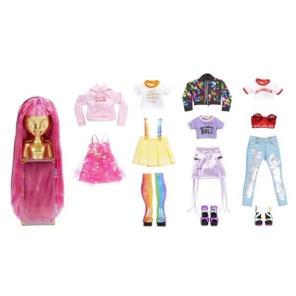 Rainbow High Dressing - Avery docka 27 cm + 35 tillbehör inklusive 2 gnistrande peruker - Mer än 300 looks att skapa