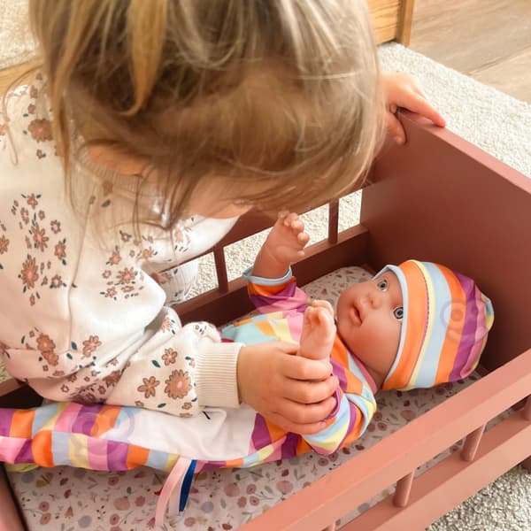 WOOPIE ROYAL Dockkläderset – Sparkdräkt, Bodysuit, Enhörningsmössa (43–46 cm)