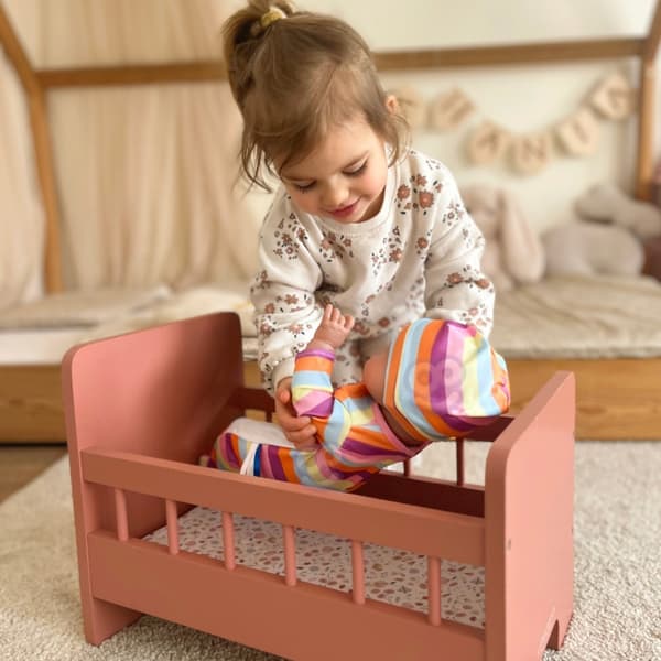 WOOPIE ROYAL Dockkläderset – Sparkdräkt, Bodysuit, Enhörningsmössa (43–46 cm)