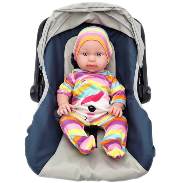 WOOPIE ROYAL Dockkläderset – Sparkdräkt, Bodysuit, Enhörningsmössa (43–46 cm)