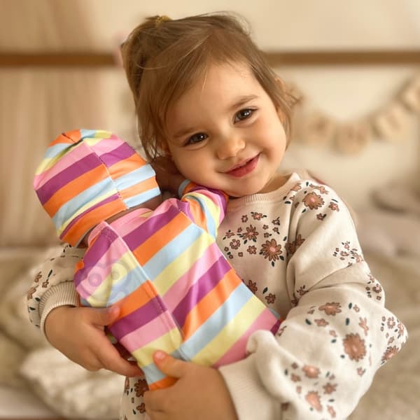 WOOPIE ROYAL Dockkläderset – Sparkdräkt, Bodysuit, Enhörningsmössa (43–46 cm)