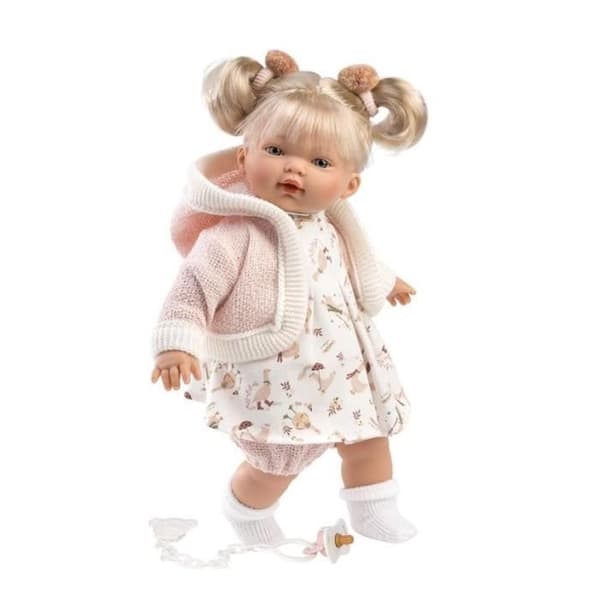 Dukke Baby - LLORENS - Roberta - 33 cm - Mjuk och realistisk - Blandet