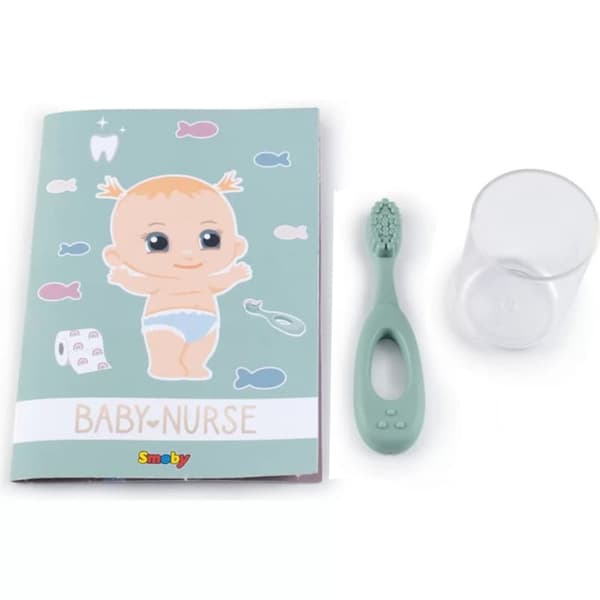 SMOBY Baby Nurse Dubbelsidig Toalett och Badrum för Docka med Tillbehör
