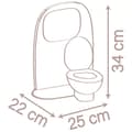 Miniatyrbild 8 av 9: SMOBY Baby Nurse Dubbelsidig Toalett och Badrum för Docka med Tillbehör