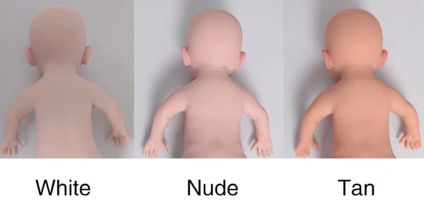 Reborn Baby Doll, 45 cm höjd, 2,7 kg vikt,Beige 45 cm 2,7 kg, med skelett