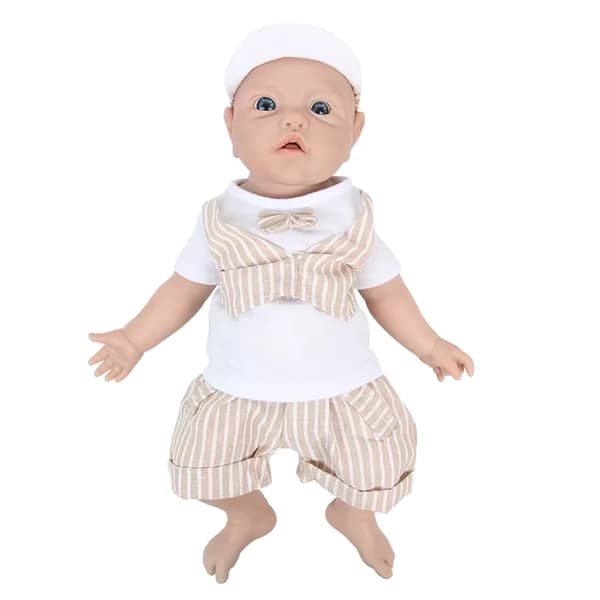 Silicone Reborn Baby Doll, Mjuk Material, Utbildningsleksak,43 cm (16,92 tum) Pojke