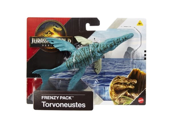 Mattel Frenzy Dinosaurie "Tarvoneustes" Jurassic World Rebirth Figur, 47 cm x 3 st. förpackning