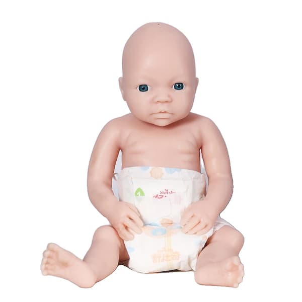 Genfødte dukker, blødt silikone materiale, DIY fødselsdagsgaver, Umalt Ufærdig, 18 tommer (45 cm) Pige