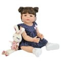 Miniatyrbild 1 av 4: BZDOLL Livliknande Återfödd Baby Docka, Full Silikon Vinyl, Vattentät Kropp,bruna ögon
