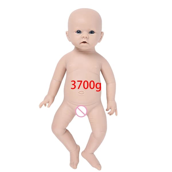 Silikon Reborn Babydockor, Osminkade DIY Tomt Kit, Verklighetstrogna Nyfödda, 48cm (19 tum) Flicka
