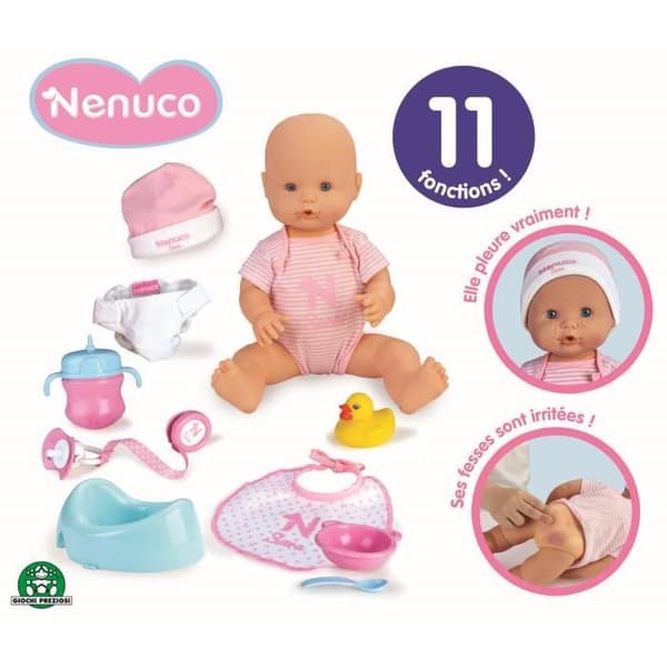 NENUCO - Sara - 11 funktioner - docka 42 cm
