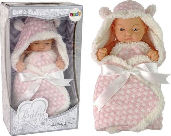 Docka Leantoys - 12395 - Söt Babydukke Rosett Rosa