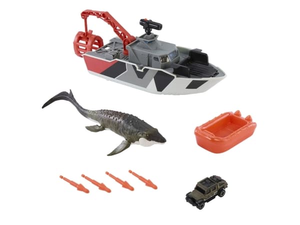 Jurassic World Rebirth Mosasaurus Rescue Boat