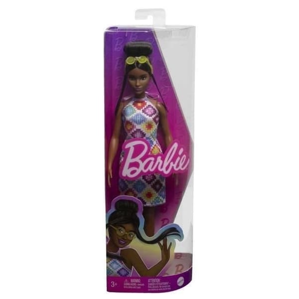 Barbie Fashionistas 210 med bulle och virkad klänning utan rygg - Modedocka -BARBIE - HJT07 - BARBIE FASHION DOLL