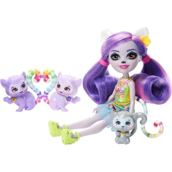 Enchantimals Sunshine Beach-Lorinda Lemur Family-Box HRX86