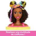 Miniatyrbild 4 av 6: Barbie®-Ultra hårstylinghuvud Brun lockigt regnbåge Höjdpunkter HMD79