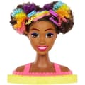 Miniatyrbild 5 av 6: Barbie®-Ultra hårstylinghuvud Brun lockigt regnbåge Höjdpunkter HMD79