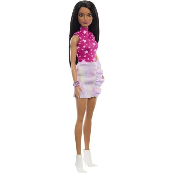 Barbie-Barbie Fashionistas- Black Hair Doll 65-årsjubileum HRH13