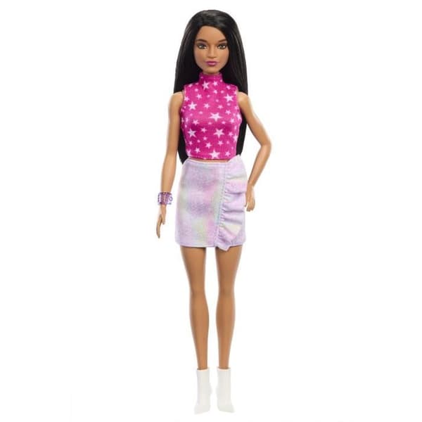 Barbie-Barbie Fashionistas- Black Hair Doll 65-årsjubileum HRH13