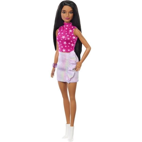 Barbie-Barbie Fashionistas- Black Hair Doll 65-årsjubileum HRH13