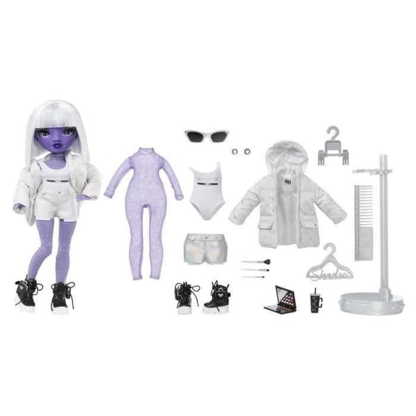 Rainbow High S3 Shadow High - 27 cm Dia Mante Doll (lila) - 1 outfit + tillbehör och dockställ