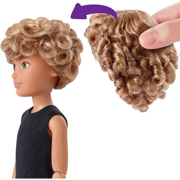 Anpassningsbar docka med lockigt blont hår - Creatable World - 30 cm - MATTEL
