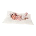 Miniatyrbild 2 av 2: Pipa Newborn Doll - Vinyl - Svart hår och bruna ögon - Rosa - 42 cm
