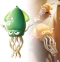 Miniatyrbild 6 av 7: OBOSOE Electric Crawling Octopus Toy - Dancing Octopus Toy med ledlampor och musik, rolig kreativ 8-ben actionrörelse, USB-laddningsbar