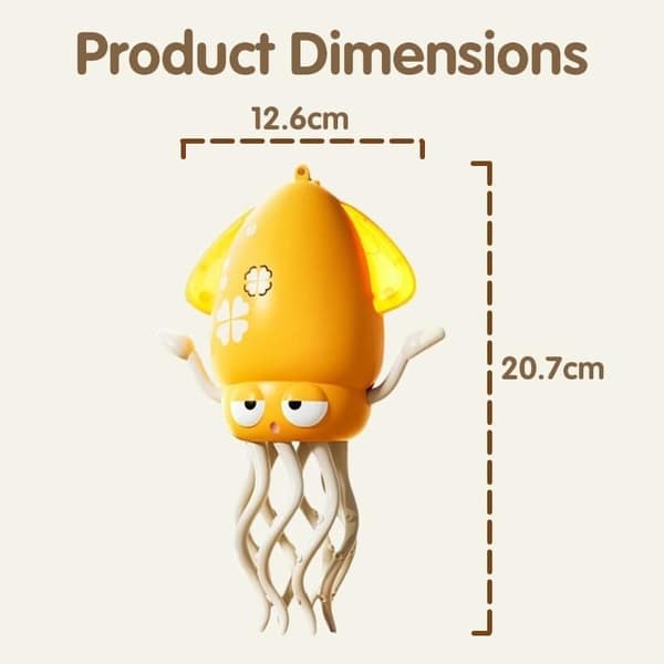 OBOSOE Electric Crawling Octopus Toy - Dancing Octopus Toy med ledlampor och musik, rolig kreativ 8-ben actionrörelse, USB-laddningsbar