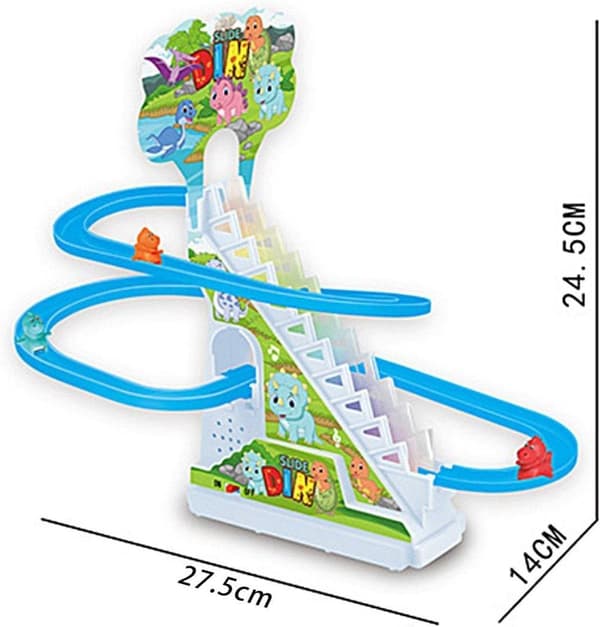 OBOSOE 3/9/12pcs Dinosaur racing spår med musik, spår slide leksak, flexibel spår spel, berg- och dalbanen leksak, gåvor för pojkar och flickor