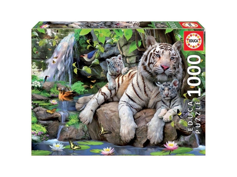 EDUCA BORRAS White Tigers of Bengal puzzle 1000pcs