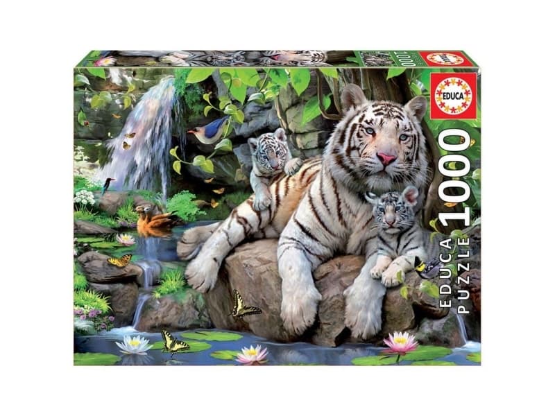 EDUCA BORRAS White Tigers of Bengal puzzle 1000pcs
