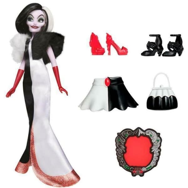 Docka - Hasbro - Cruella D'Enfer - 28 cm - Svart och vit - Dolda tillbehör