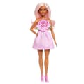 Miniatyrbild 3 av 6: Barbie - Poupée Barbie Fashionistas Klänning utan axelband Rosa med tillbehör - Barbie - HYT94