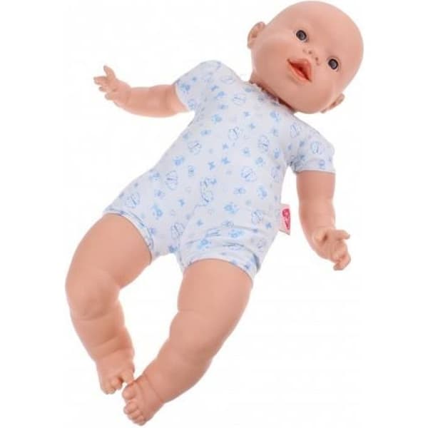 Berjuan europeisk babydocka i mjuk kropp - pojke 45 cm - elfenbensfärgad