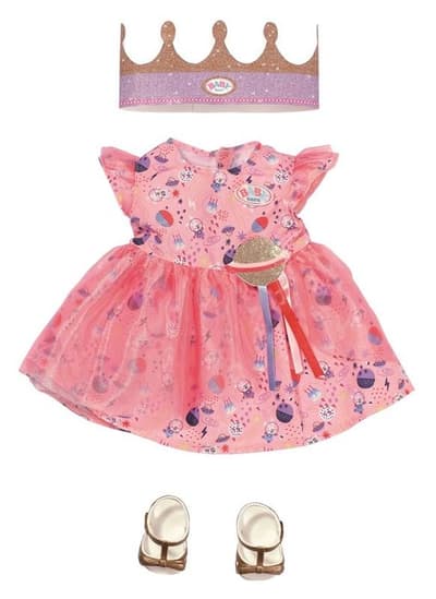 BABY born Deluxe- Outfit med födelsedagstårta och festkrona.