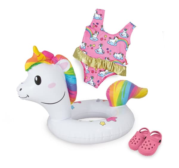 Heless - Badset till dockan, enhörning (28-35 cm)