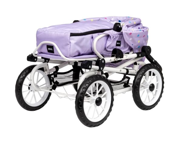 BRIO Combi Doll Pram Lavender with dots